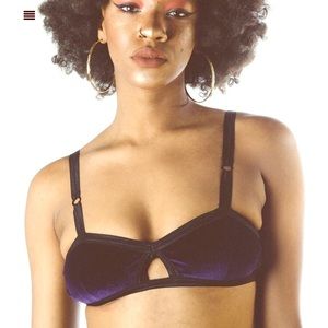 Solstice Intimates Velvet Bralette in Orchid